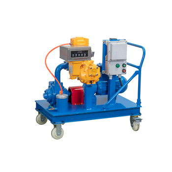Mobile fuel transfer skid with pump and controls