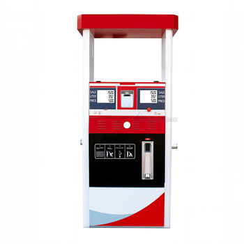 Station fuel dispenser cabinet with display and nozzle
